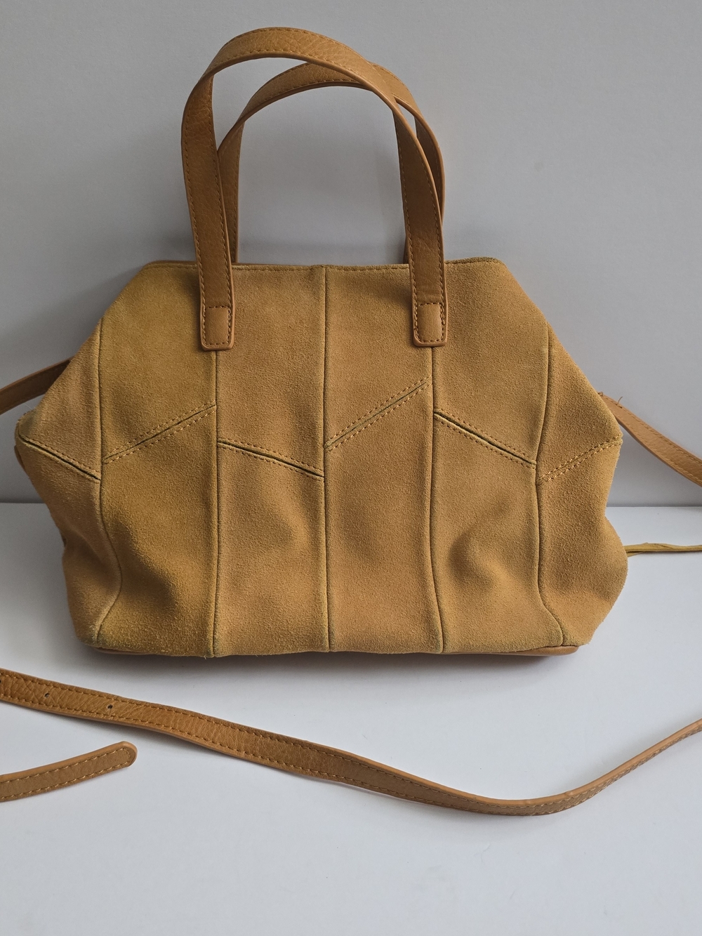 Antik Kraft Mustard Yellow Leather Shoulder Bag